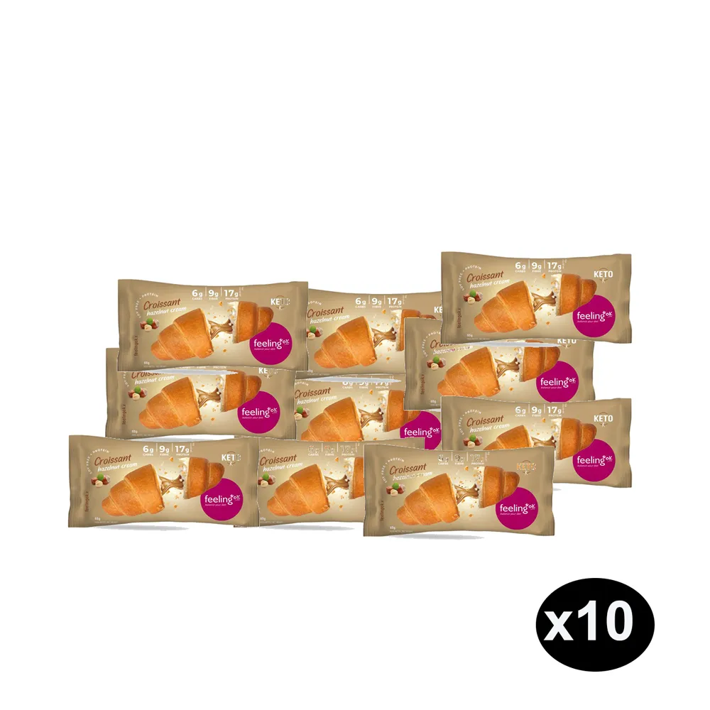 10 Cornetti Cheto alla Nocciola in Offerta Gusto Irresistibile e Low-Carb