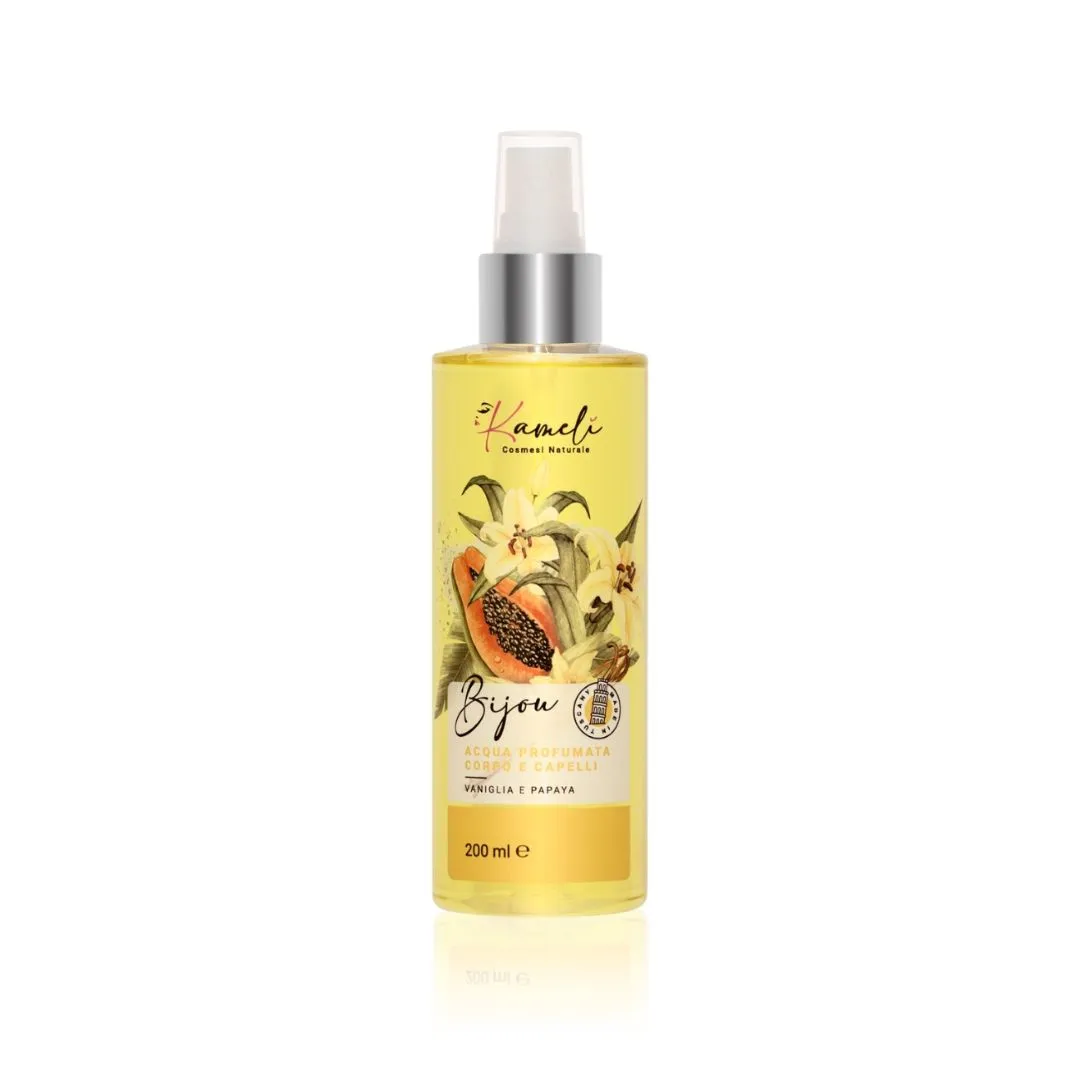 Bijou Acqua Profumata corpo e capelli Vaniglia e Papaya – Kamelì