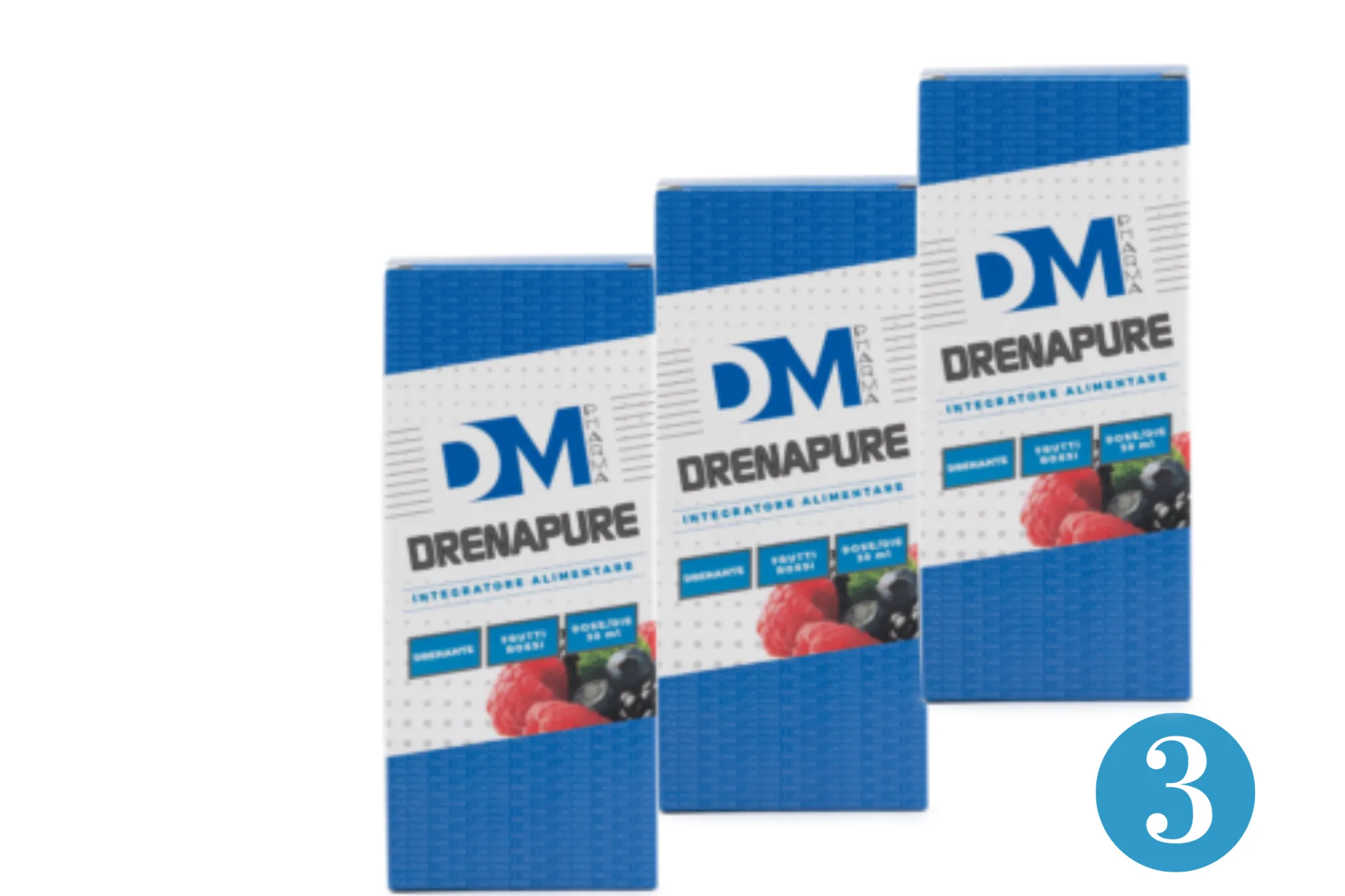 tris risparmio 3 drenanti per ritenzione idrica ai frutti rossi DM