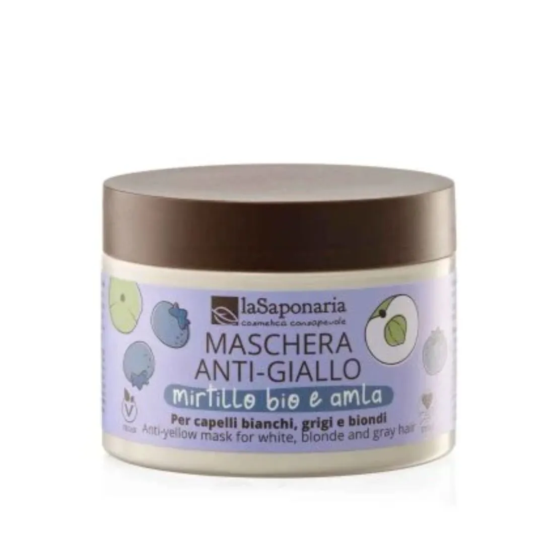 Maschera anti-giallo Mirtillo Bio e Amla – La Saponaria