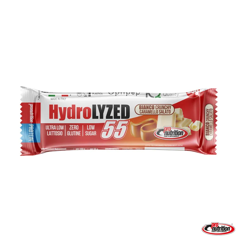 Barretta proteica idrolizzata al cioccolato bianco e caramello salato PRO Nutrition