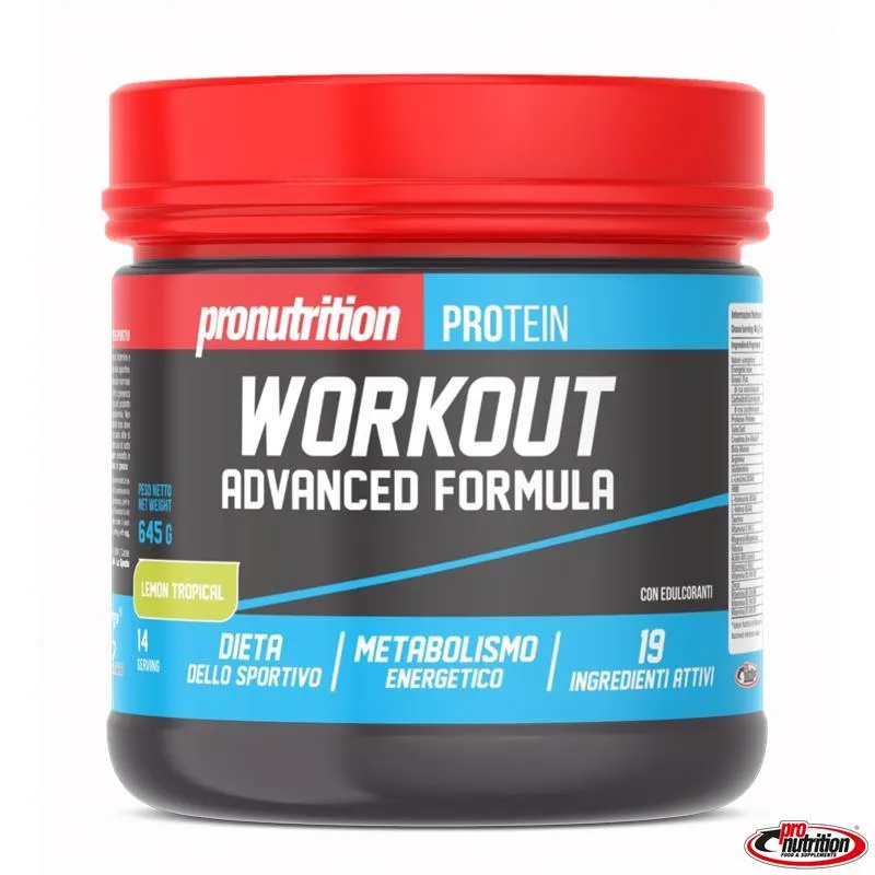 Integratore alimentare per il tuo allenamento in polvere al gusto di limone tropical- WORKOUT-PRO NUTRITION°