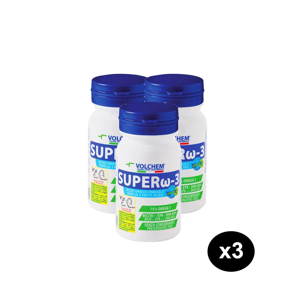 Set da 3 pezzi di Omega 3 in capsule Volchem