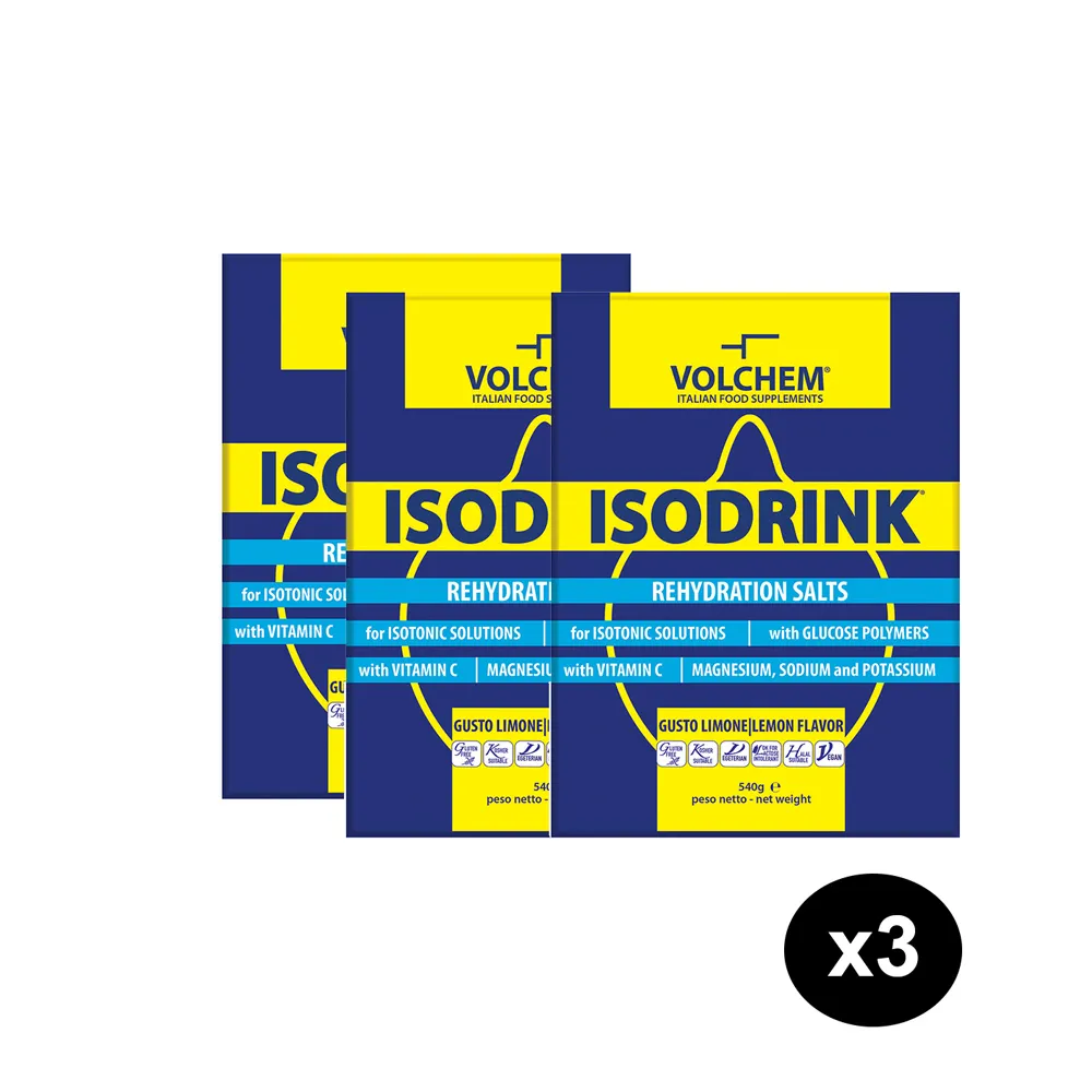 Tripack Sali minerali in polvere al limone Isodrink Volchem