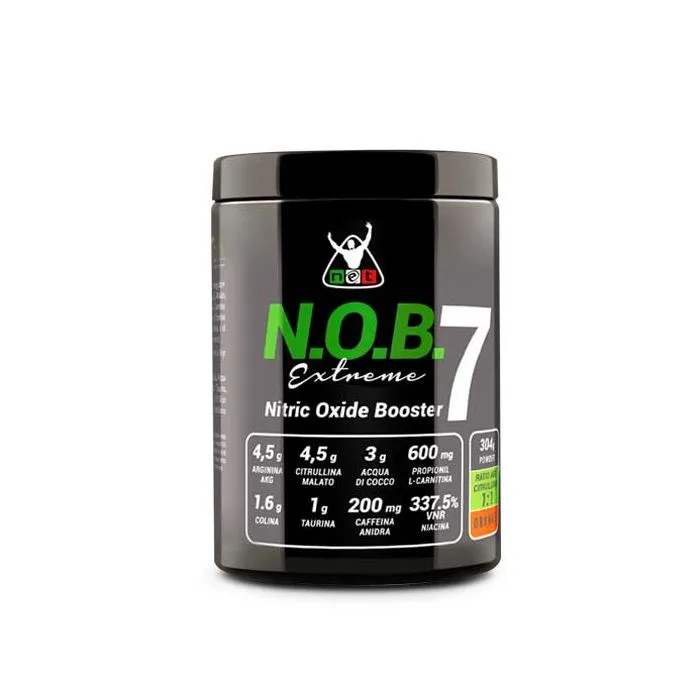 Integratore pre allenamento in polvere gusto arancia N.O.B.7 Extreme Net Integratori