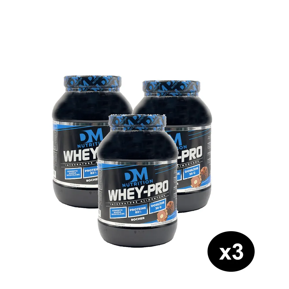 Set 3 Proteine Concentrate al gusto nocciola e cioccolato rocher