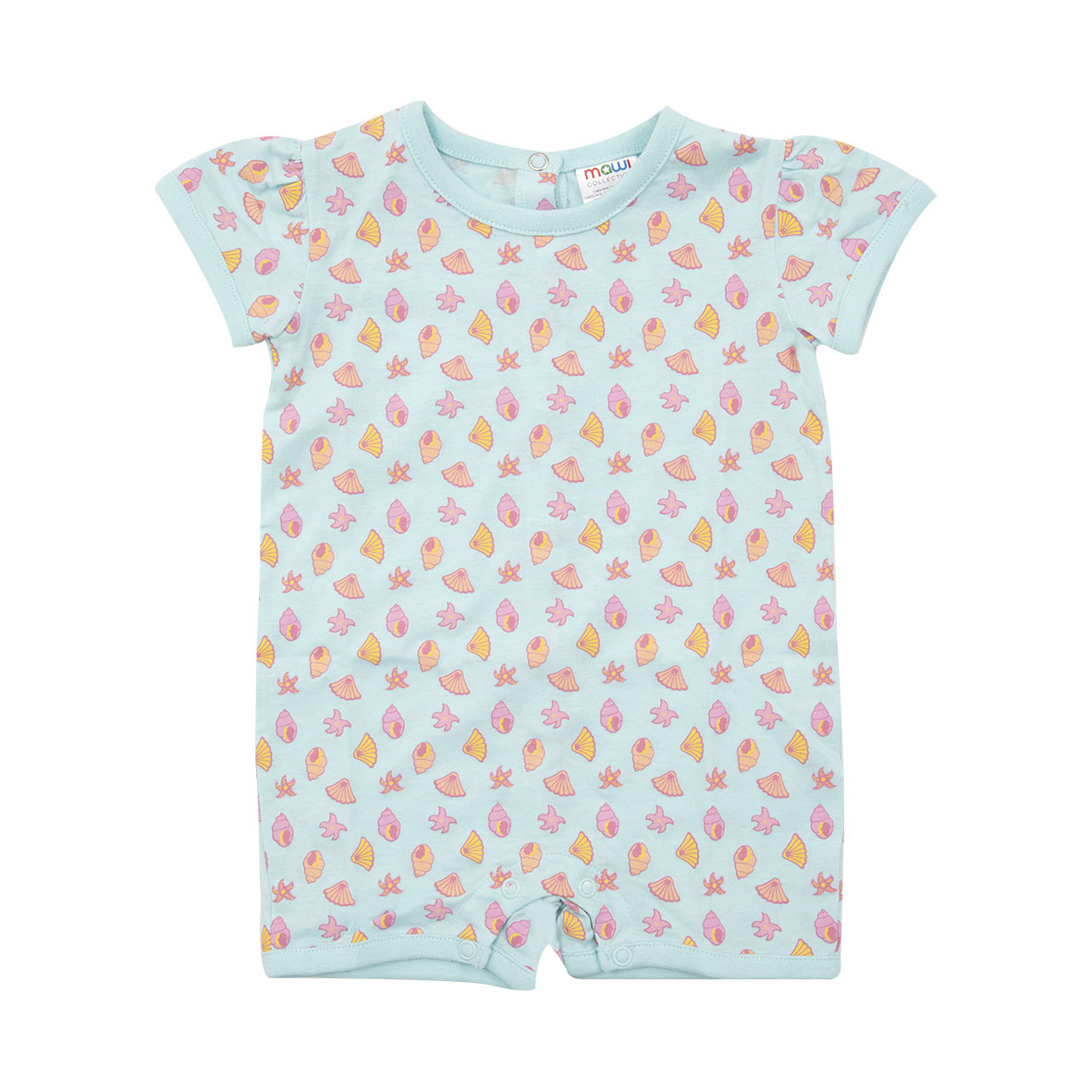 Pigiama intero bimba conchiglie azzurro