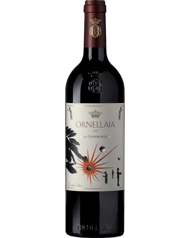 Ornellaia, “La Generosità” Marinella Senatore – 2021 Bolgheri DOC Superiore (Vino Rosso) – cl 75 x 1 bottiglia vetro