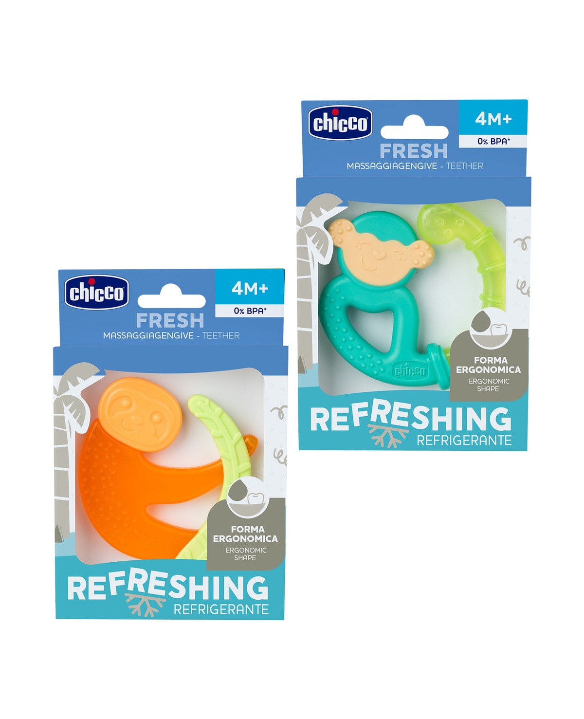 Chicco – massaggiagengive fresh scimmia e bradipo 4m+ - immagine 2