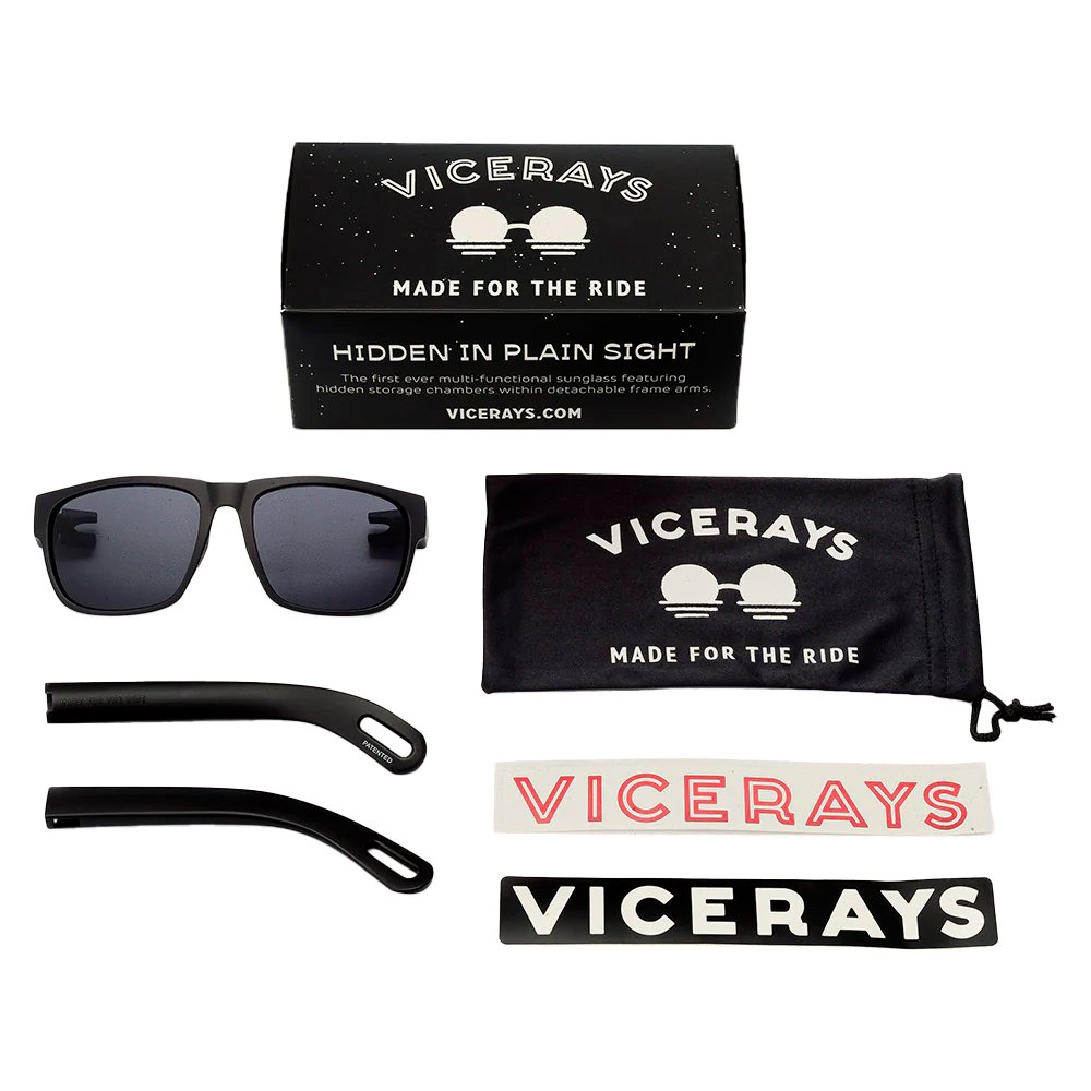 SUNGLASSES WITH HIDDEN STORAGE (MADE FOR THE RIDE / THE CLASSICS / BLAZE RED) – ViceRays - immagine 4